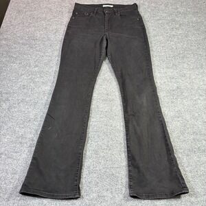 Levi's 725 High Rise Bootcut Jeans Womens 30x32 Black Stretch Denim